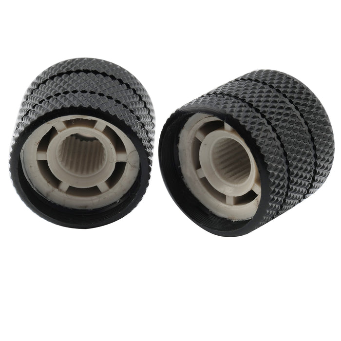 Musiclily Pro Fein 24 Splines Stahlkuppel Perlmut Oberseite Aufsteckendes Drehknopf für in den USA hergestellte Gitarren- und Bass-Potentiometer, Set von 2