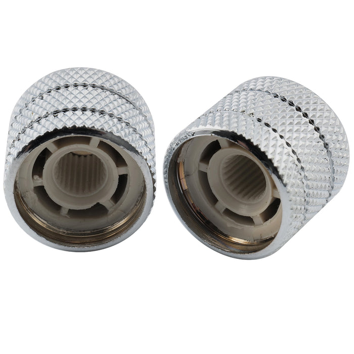 Musiclily Pro Fein 24 Splines Stahlkuppel Perlmut Oberseite Aufsteckendes Drehknopf für in den USA hergestellte Gitarren- und Bass-Potentiometer, Set von 2