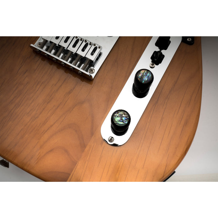 Application of musiclily pro fine 24 splines steel dome abalone top push on control knob for usa made guitar bass potentiometers 19x16 5mm mx2802 2p