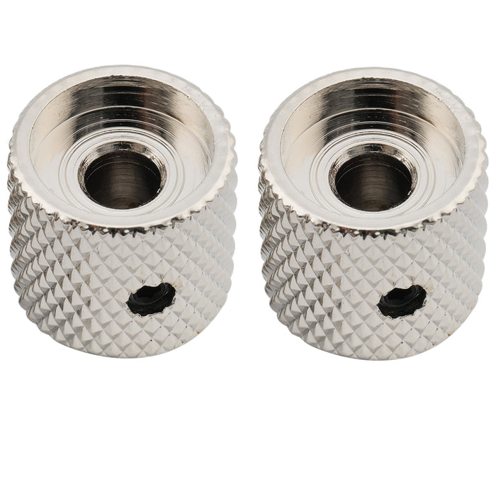 Musiclily Pro 1/4 Pollice Cupola in Acciaio Universale Fitting Potenziometro Manopola con Vite di Bloccaggio per Chitarra Elettrica Basso, Set di 2