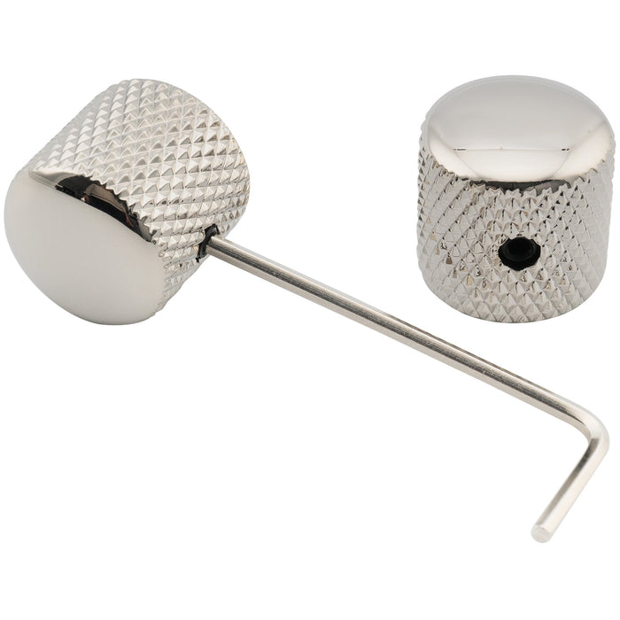Musiclily Pro 1/4 Pollice Cupola in Acciaio Universale Fitting Potenziometro Manopola con Vite di Bloccaggio per Chitarra Elettrica Basso, Set di 2