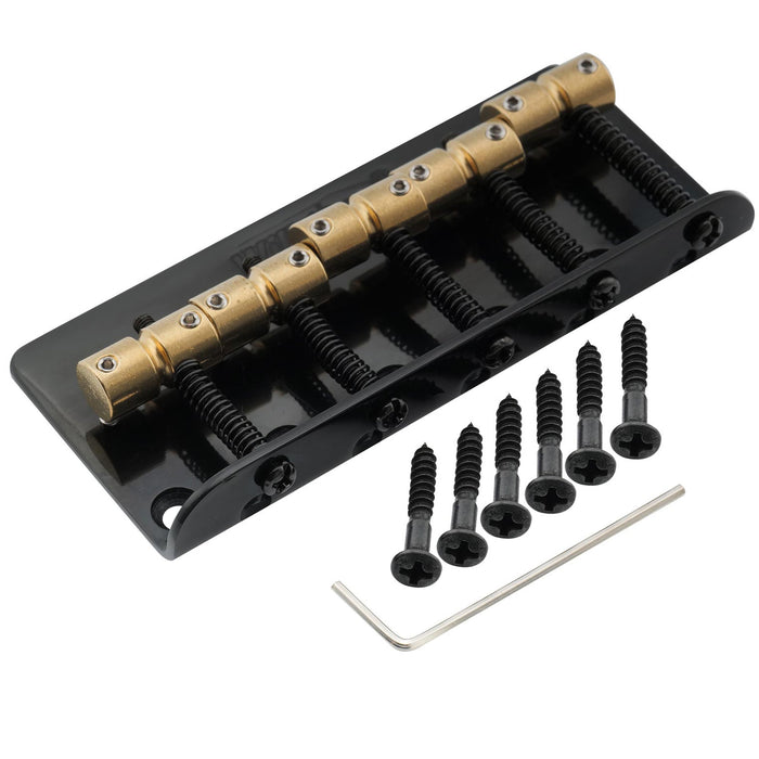 wilkinson wbbc5 18mm brass saddles steel plate 5 string bass bridge mx2815p