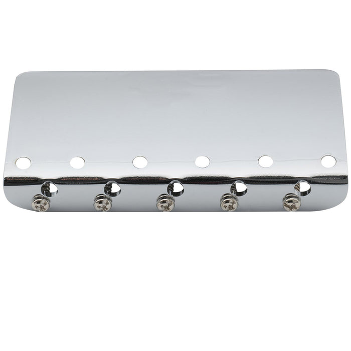 wilkinson wbbc5 18mm brass saddles steel plate 5 string bass bridge mx2815p, chrome