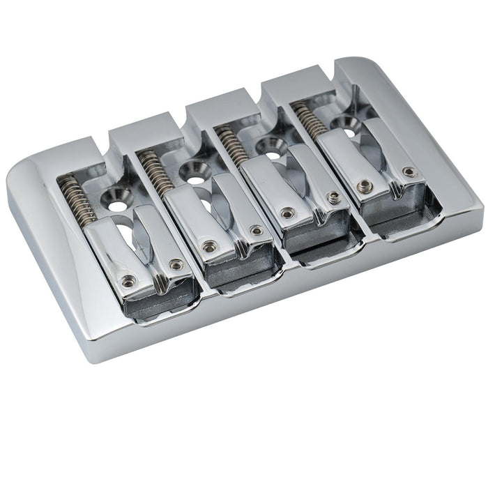 Chevalet de basse 4 cordes Musiclily Pro pré-radié en zinc dur avec espacement des cordes de 19 mm