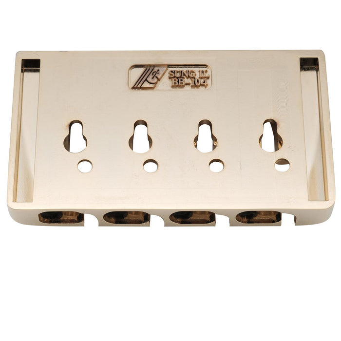 Chevalet de basse 4 cordes Musiclily Pro pré-radié en zinc dur avec espacement des cordes de 19 mm