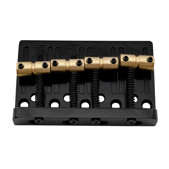 musiclily pro 57mm 2 1 4 inch string spacing hardtail brass saddles zinc alloy plate 4 string bass bridge mx2821p