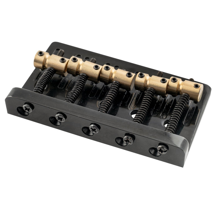 musiclily pro 17mm string spacing dual load heavy duty 5 string bass bridge with brass saddle mx2822p details