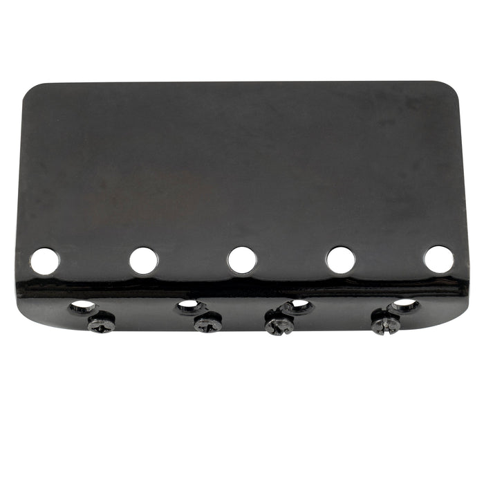 Part of musiclily pro 19mm string spacing classic standard top loading 4 string bass bridge with brass saddle steel plate mx2824p