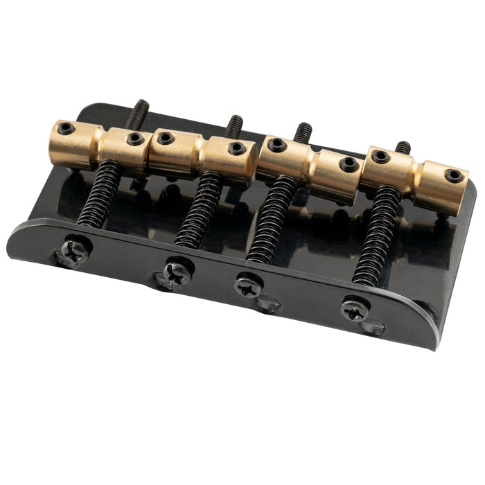 musiclily pro 19mm string spacing classic standard top loading 4 string bass bridge with brass saddle steel plate mx2824p details