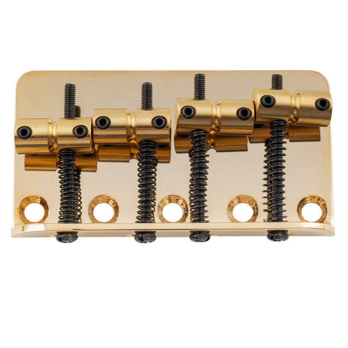 Puente Musiclily Pro Classic Standard de 19 mm para bajos de 4 cuerdas con carga superior y selleta de latón, placa de acero