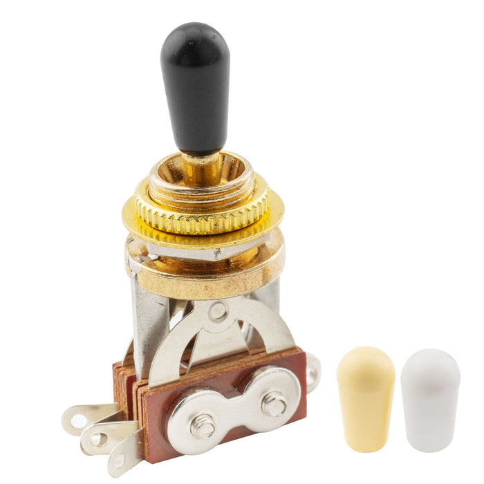 musiclily pro 3 way pickup selector toggle switch for lp style electric guitar mx2830p, gold