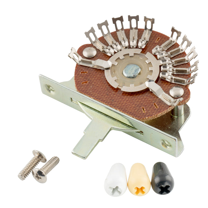 detail of musiclily pro 5 ways pickup selector blade lever switch for strat tele style electric guitar mx2837