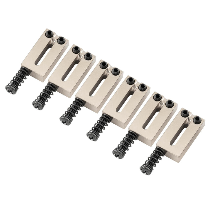 musiclily ultra 10 5mm modern style full solid brass offset saddles for strat tele style electric guitar mx2854 6p