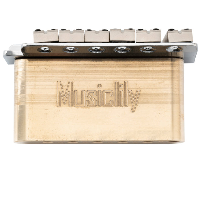 Application of musiclily ultra 54mm2 1 8 inch full solid brass tremolo block for strat style electric guitar wilkinson m series bridge 36mm tall mx2900