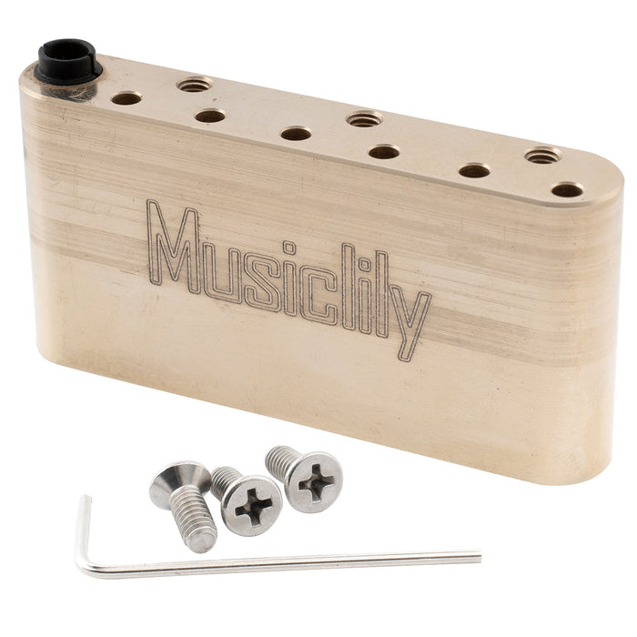 musiclily ultra 54mm2 1 8 inch full solid brass tremolo block for strat style electric guitar wilkinson m series bridge 36mm tall mx2900