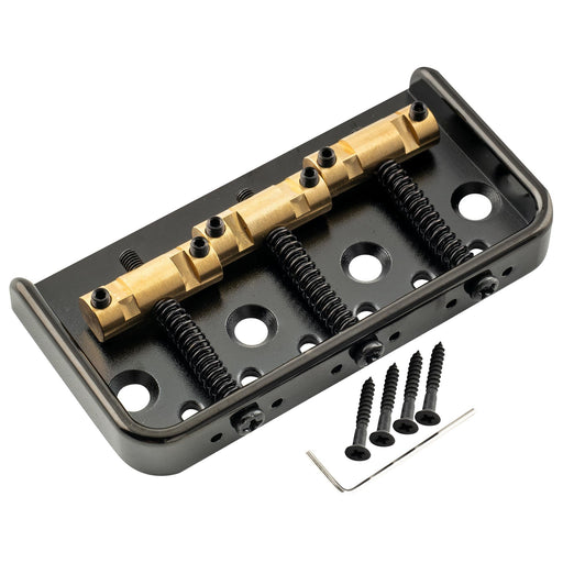 musiclily ultra 54mm 2 1 8 inch string spacing full solid aluminum short plate with brass compensated 3 saddle vintage tele style bridge mx2905p