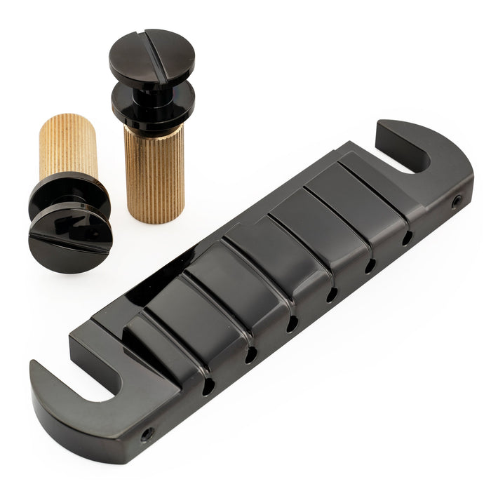 Musiclily Ultra Puente-Cordal Wraparound de Latón Macizo con Entonación Preajustada, Espaciado de Cuerdas de 52mm (2-3/64 pulgadas) para Guitarra Eléctrica USA