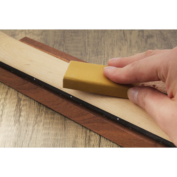 Application of 3m gold sandpaper self adhesive abrasive sheet roll 2 3 4 inch x 16 4 yard mx2930p