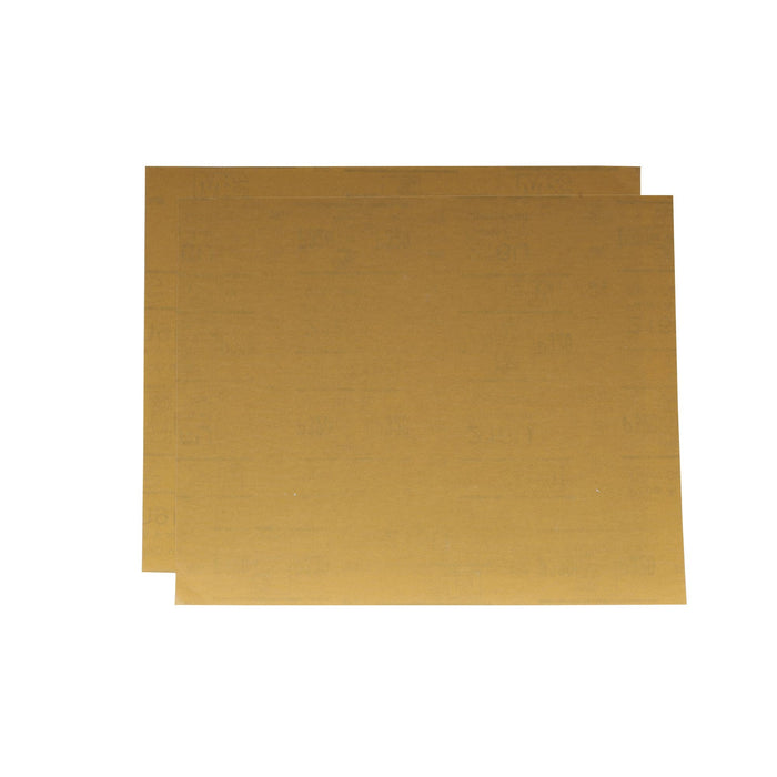 Part of 3m gold pre cut sandpaper abrasive sheet 9 inch x 11 inch mx2934 2p