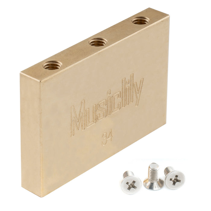 musiclily ultra full solid brass steel block for electric guitar floyd rose locking tremolo bridge 32 34 37 42mm mx2945p