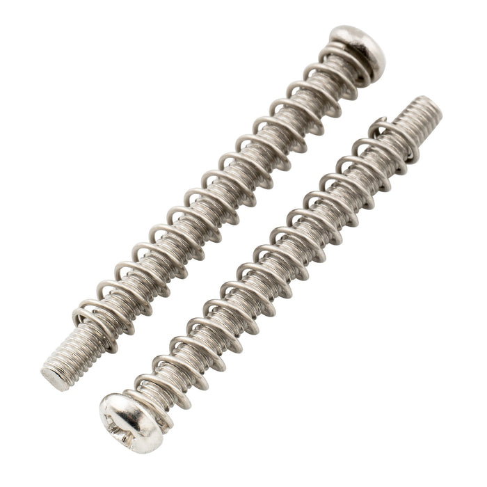 Musiclily Pro Metrische M3x35mm Stahl Sattelintonationsschrauben und Federsatz für importierten Elektrogitarren- oder Bassbrücke, Satz von 6