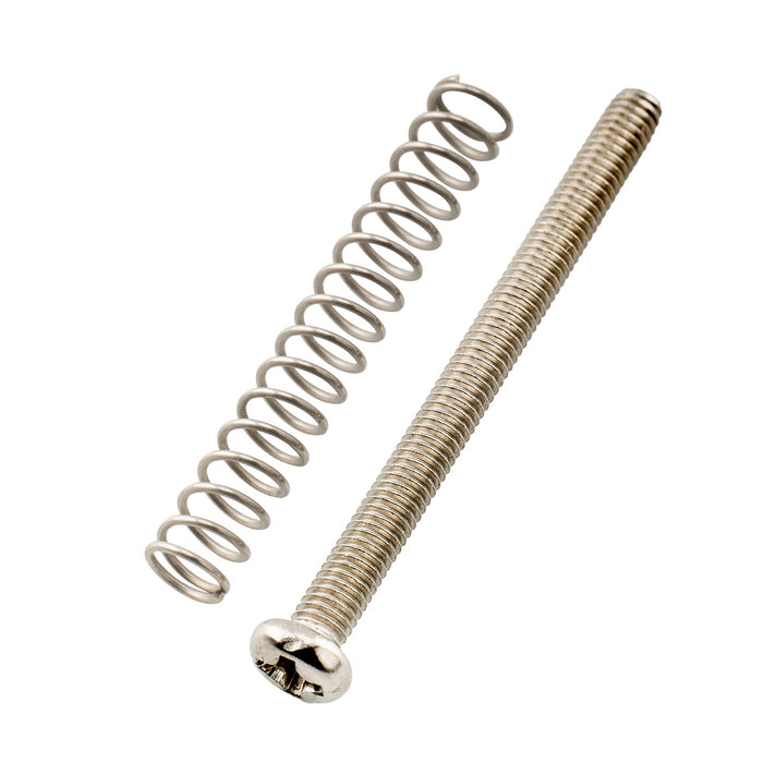 musiclily pro metric m3 35mm steel saddle intonation screw and spring set for imported electric guitar bass bridge mx2947mx2949p, nickel