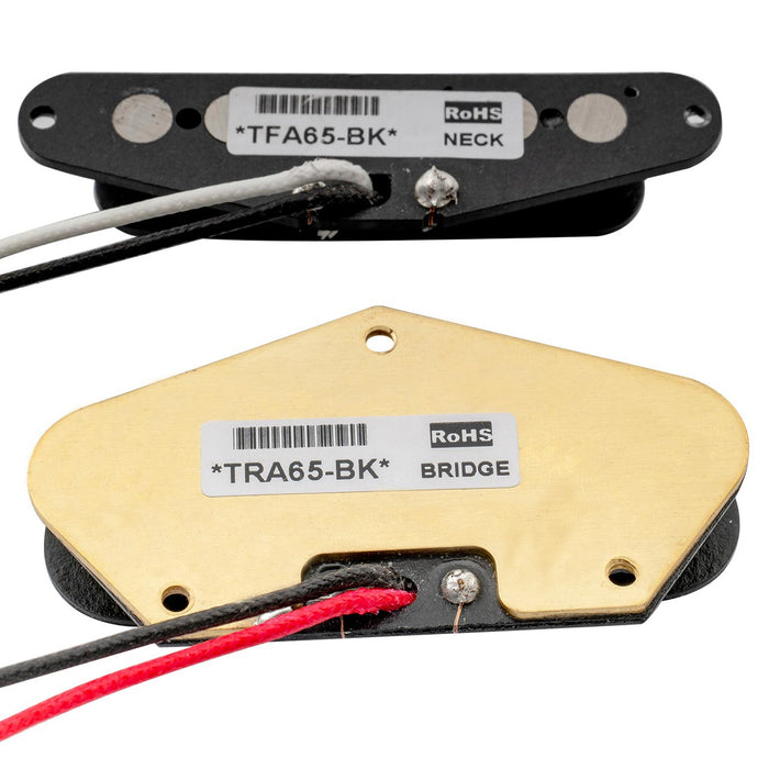 Part of artec tfa65 tra65 alnico 5 big pole piece neck bridge pickups set for tele style electric guitar mx2961bkmx2962bk