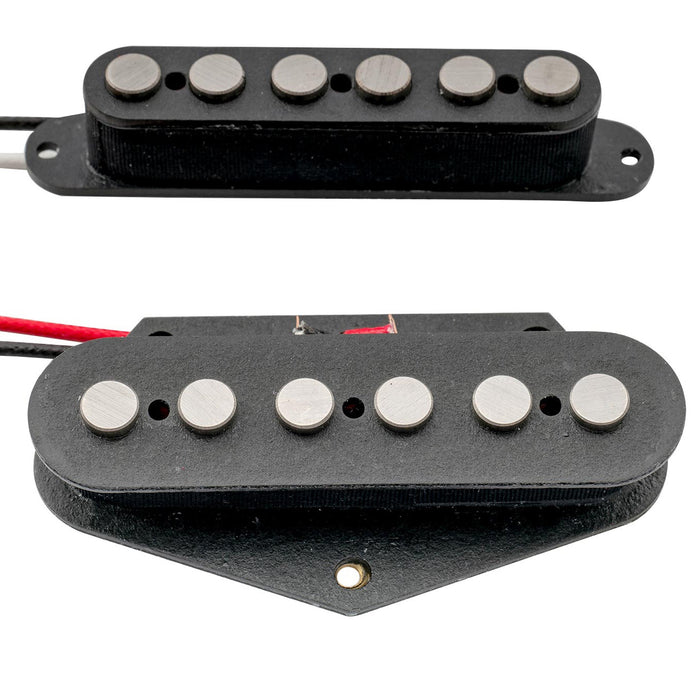 detail of artec tfa65 tra65 alnico 5 big pole piece neck bridge pickups set for tele style electric guitar mx2961bkmx2962bk