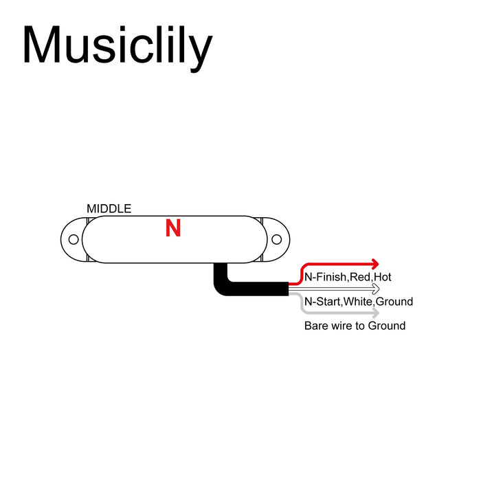Size of artec lsa70r alnico 5 lipstick style reverse wound single coil middle pickup 7 5k for strat style electric guitar mx2966bk