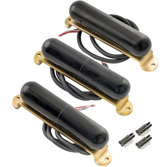 artec lsa70 alnico 5 lipstick style single coil neck middle bridge pickups set for strat style electric guitar mx2968bk details