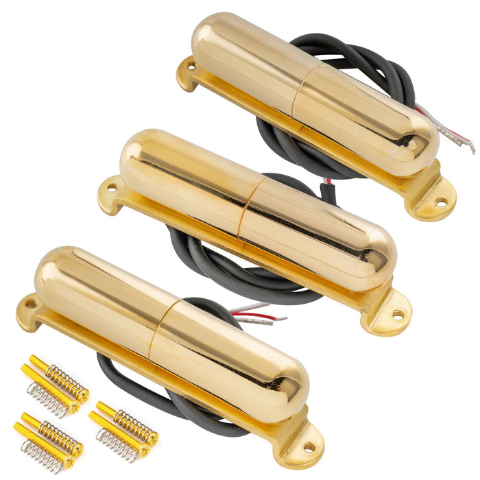 Juego de pastillas Artec LSA70 Alnico 5 Lipstick Style de bobina simple, mástil, puente medio para guitarra eléctrica estilo Strat