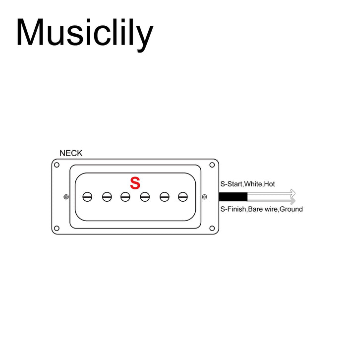 Size of artec sha66 alnico 5 splendor p90 style humbucker sized single coil neck pickup 8k for lp style electric guitar mx2969cr