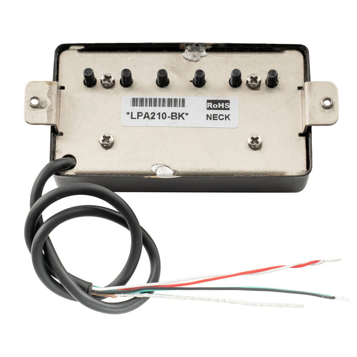 Part of artec lpa210 alnico 5 covered standard humbucker neck pickup 8 4k for lp style electric guitar mx2971bk