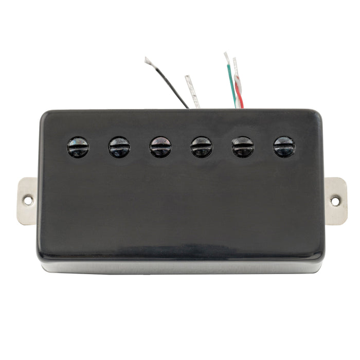 detail of artec lpa210 alnico 5 covered standard humbucker neck pickup 8 4k for lp style electric guitar mx2971bk