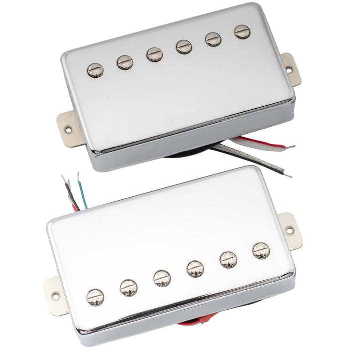 artec lpa210 alnico 5 covered standard humbucker neck bridge pickups set for lp style electric guitar mx2971bkmx2972bk, chrome