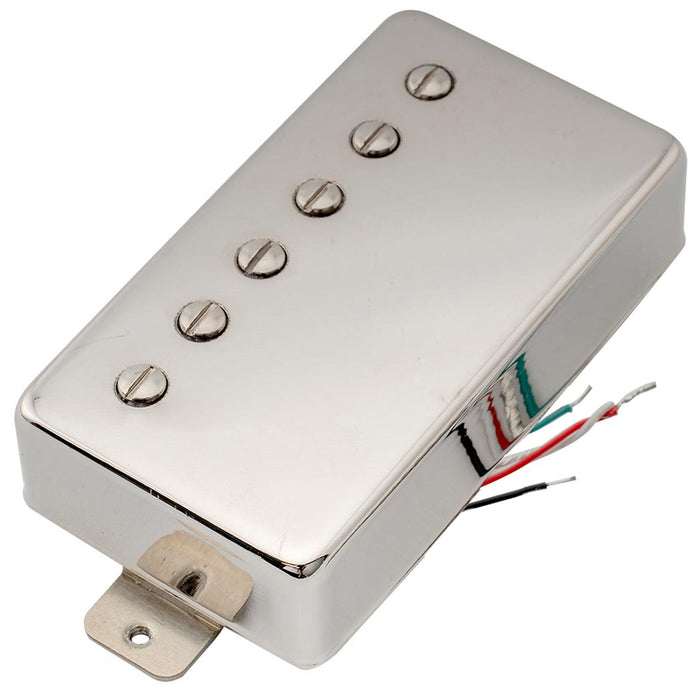 artec lpa210 alnico 5 covered standard humbucker neck pickup 8 4k for lp style electric guitar mx2971bk, nickel