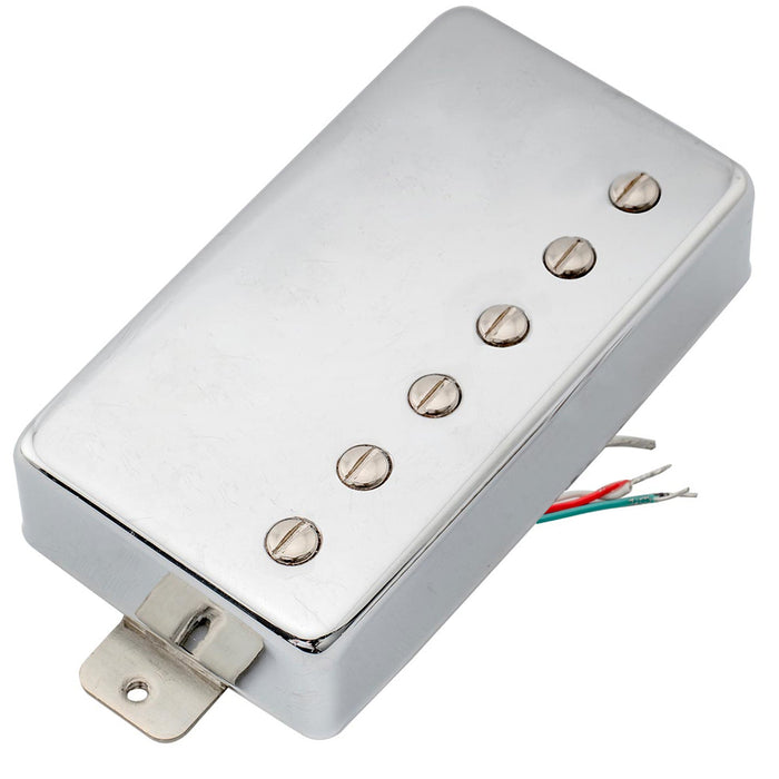 artec lpa210 alnico 5 covered standard humbucker bridge pickup 16 8k for lp style electric guitar mx2972bk, chrome