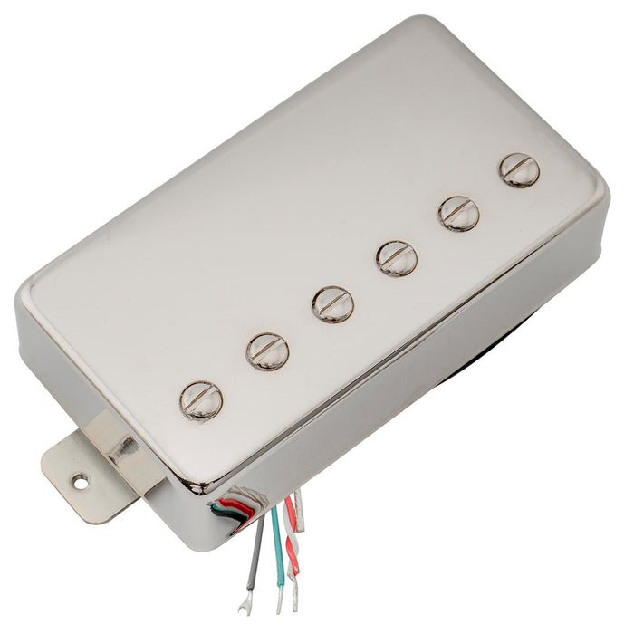 artec lpa210 alnico 5 covered standard humbucker bridge pickup 16 8k for lp style electric guitar mx2972bk, nickel