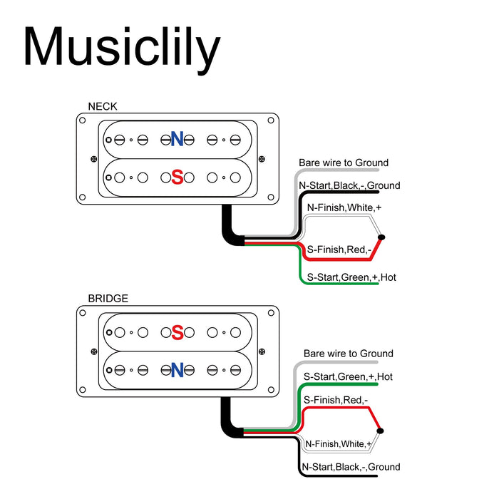 Size of artec hba115 alnico 5 uncovered standard humbucker electric guitar neck bridge pickups set mx2973bkmx2974bk