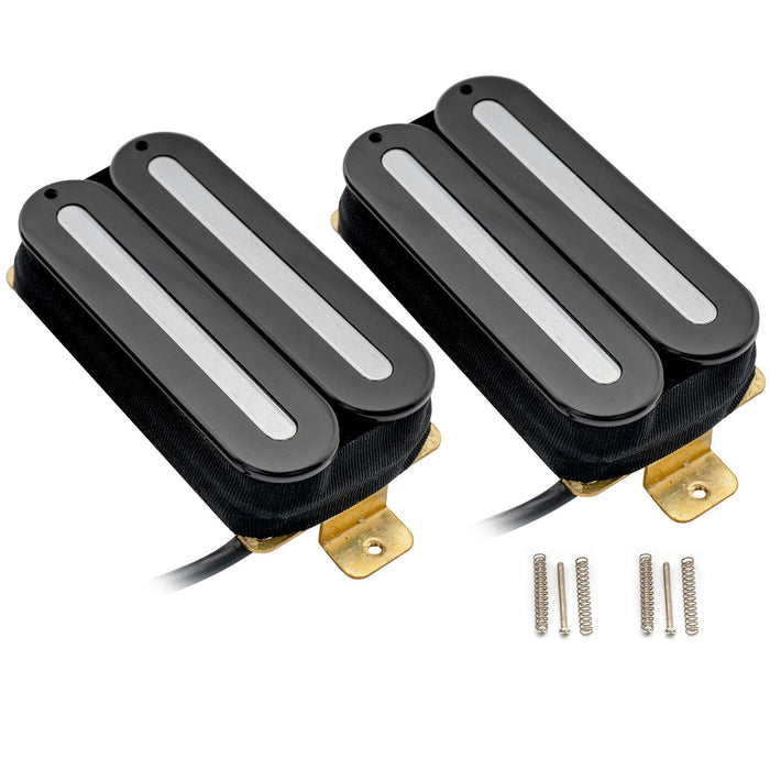 artec hxtn super power rail blade ceramic humbucker electric guitar neck bridge pickups set mx2977bkmx2978bk, Zebra