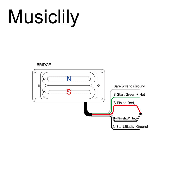 Size of artec hxtn super power rail blade ceramic humbucker electric guitar bridge pickup 16k mx2978bk