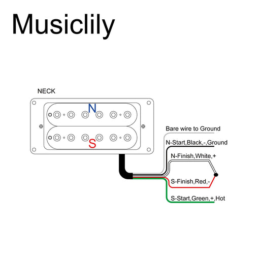 Size of artec hivb invader style uncovered adjustable hexagonal poles ceramic humbucker electric guitar neck pickup 8 4k mx2979bk