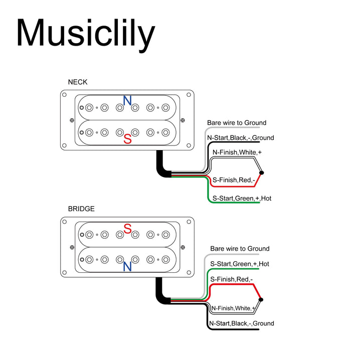 Size of artec hivb invader style uncovered adjustable hexagonal poles ceramic humbucker electric guitar neck bridge pickups set mx2979bkmx2980bk