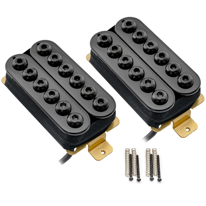 artec hivb invader style uncovered adjustable hexagonal poles ceramic humbucker electric guitar neck bridge pickups set mx2979bkmx2980bk details