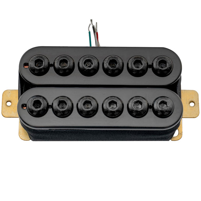 detail of artec hivb invader style uncovered adjustable hexagonal poles ceramic humbucker electric guitar neck pickup 8 4k mx2979bk
