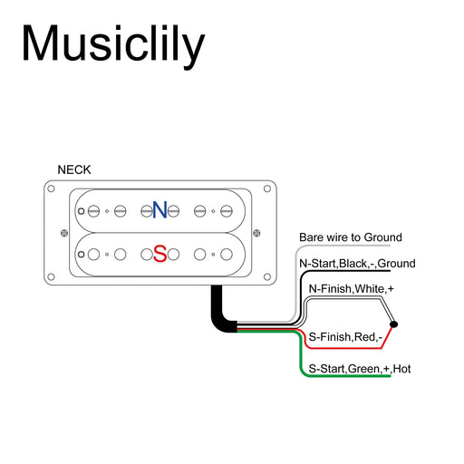 Size of artec vh rock a alnico 5 uncovered humbucker electric guitar neck pickup 8 6k mx2983bk