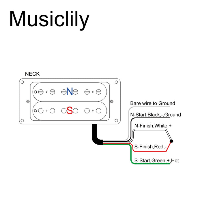 Size of artec vh rock a alnico 5 uncovered humbucker electric guitar neck pickup 8 6k mx2983bk