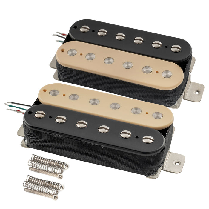 Artec VH-Rock-A アルニコ5 カバーなし ハムバッカーピックアップ ネックブリッジセット エレキギター用 ブラック