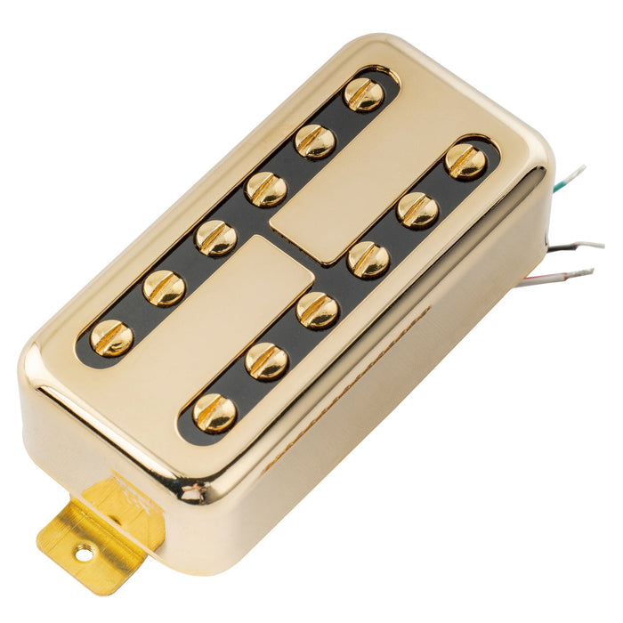 artec tvft a filtertron style alnico 5 humbucker electric guitar neck pickup 5k mx2985cr, gold