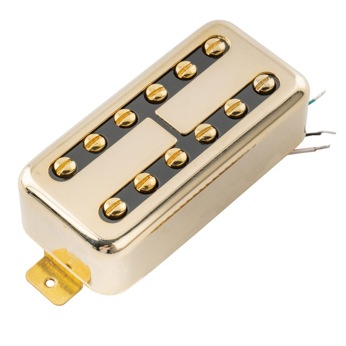 artec tvft a filtertron style alnico 5 humbucker electric guitar bridge pickup 6 5k mx2986cr, gold
